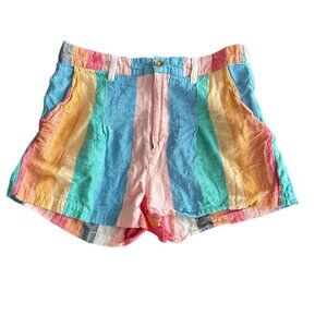 Billabong x Sincerely Jules Hard to Tell Striped Shorts Multicolor Womens M